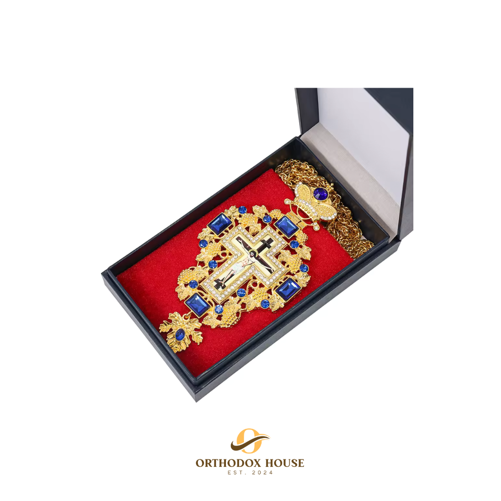 Orthodox House's Premium Gold Plated Priest's, Bishop's Cross Pectoral Pendant Orthodox House's Premium Gold Plated Priest's, Bishop's Cross Pectoral Pendant
